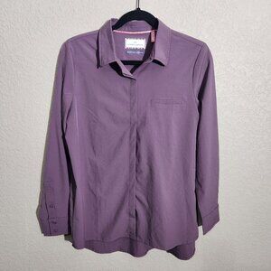 Modern Ambition Shirt Womens Small Travel Shirt Purple Long Sleeve